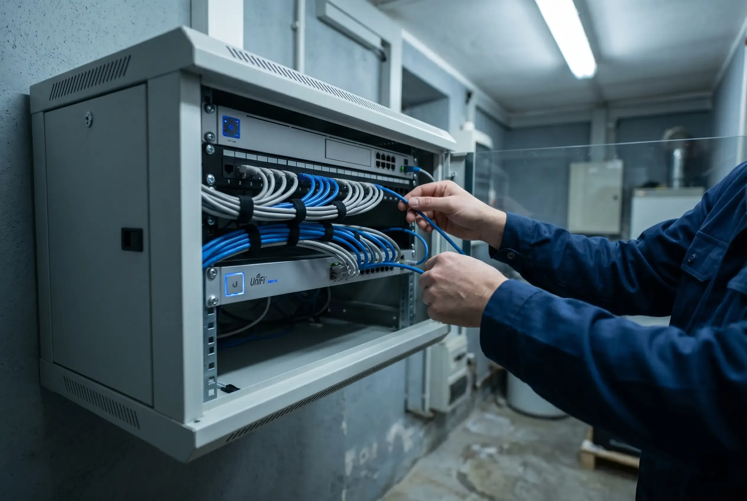 Infrastruttura di rete e server rack